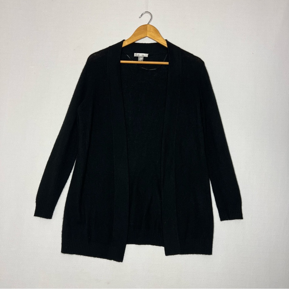 Cashmere By Charter Club Black Open Front Women’s Cardigan Sweater Size S
